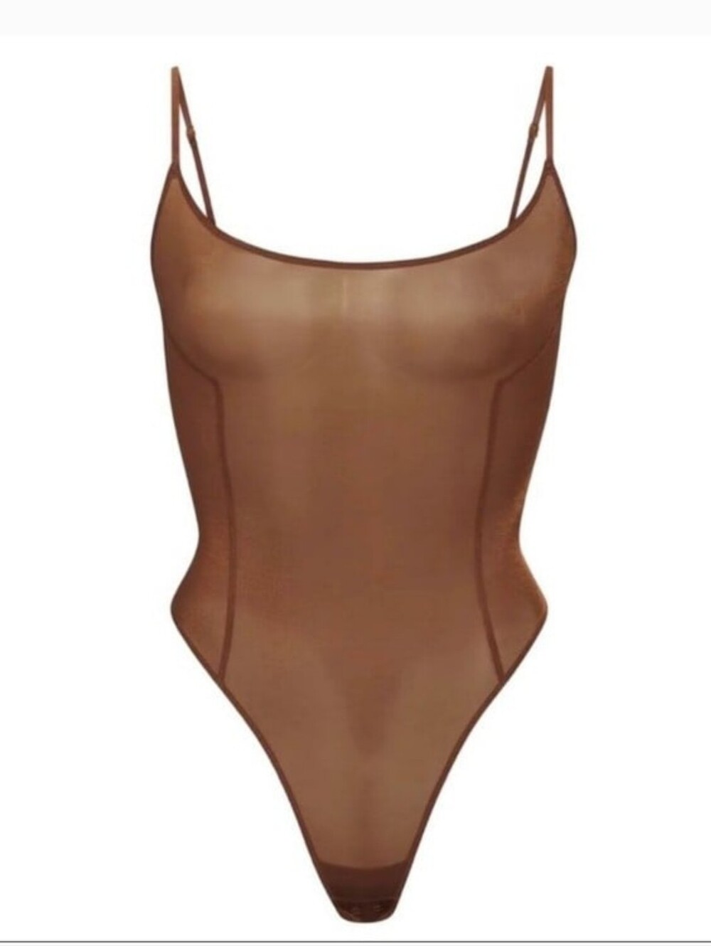 SKIMS Sheer Sculpt Thong Bodysuit in Coco Size 2X
